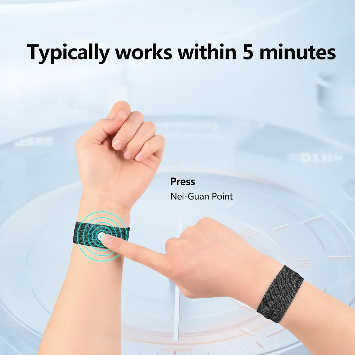 Par de Pulseras de Acupresión Anti-Náuseas y Mareos - Imagen 4