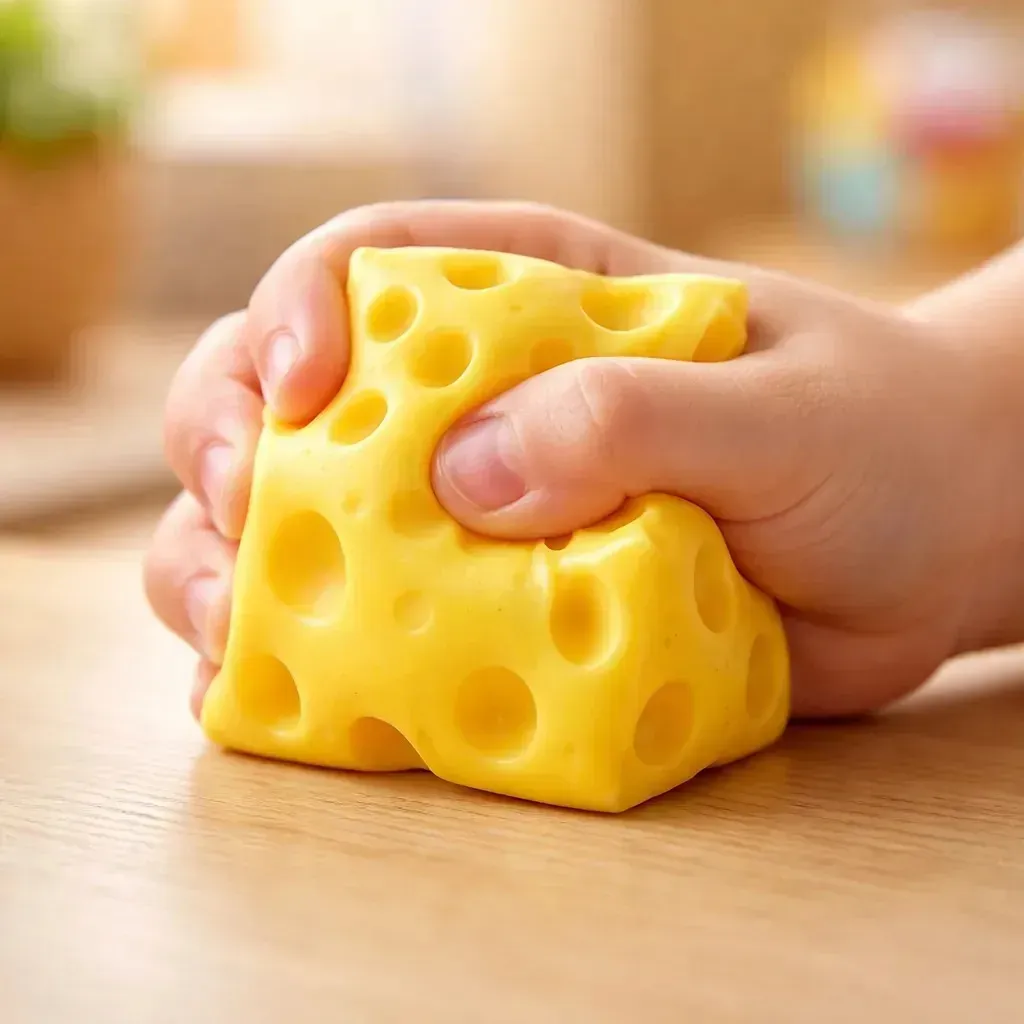 Juguete Antiestrés Squishy Queso - Imagen 4