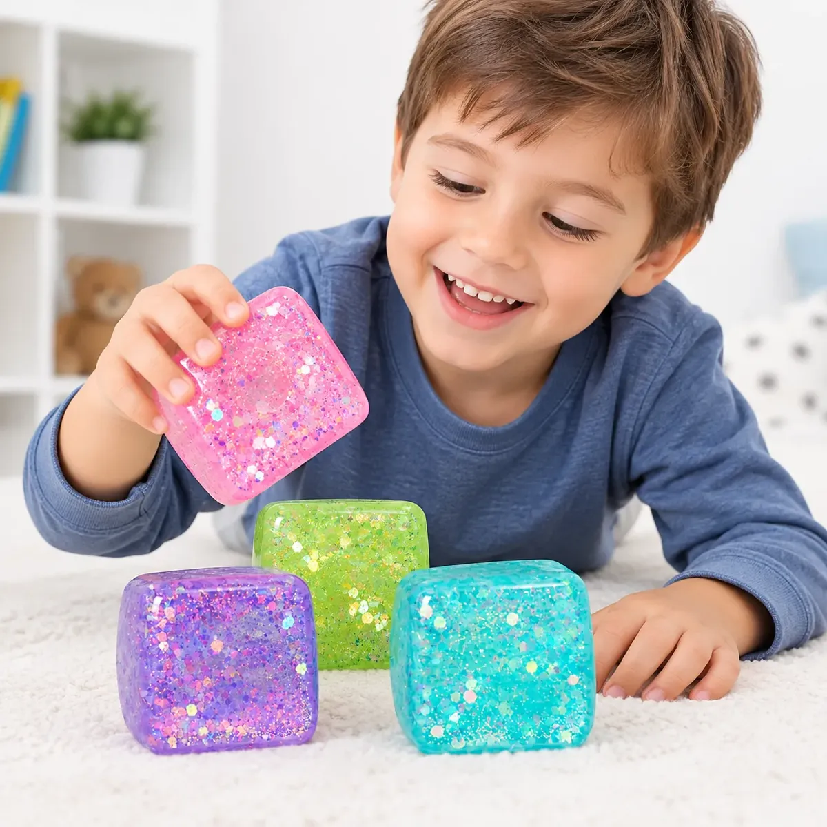 Juguete Antiestrés Cubo Glitter - Imagen 2
