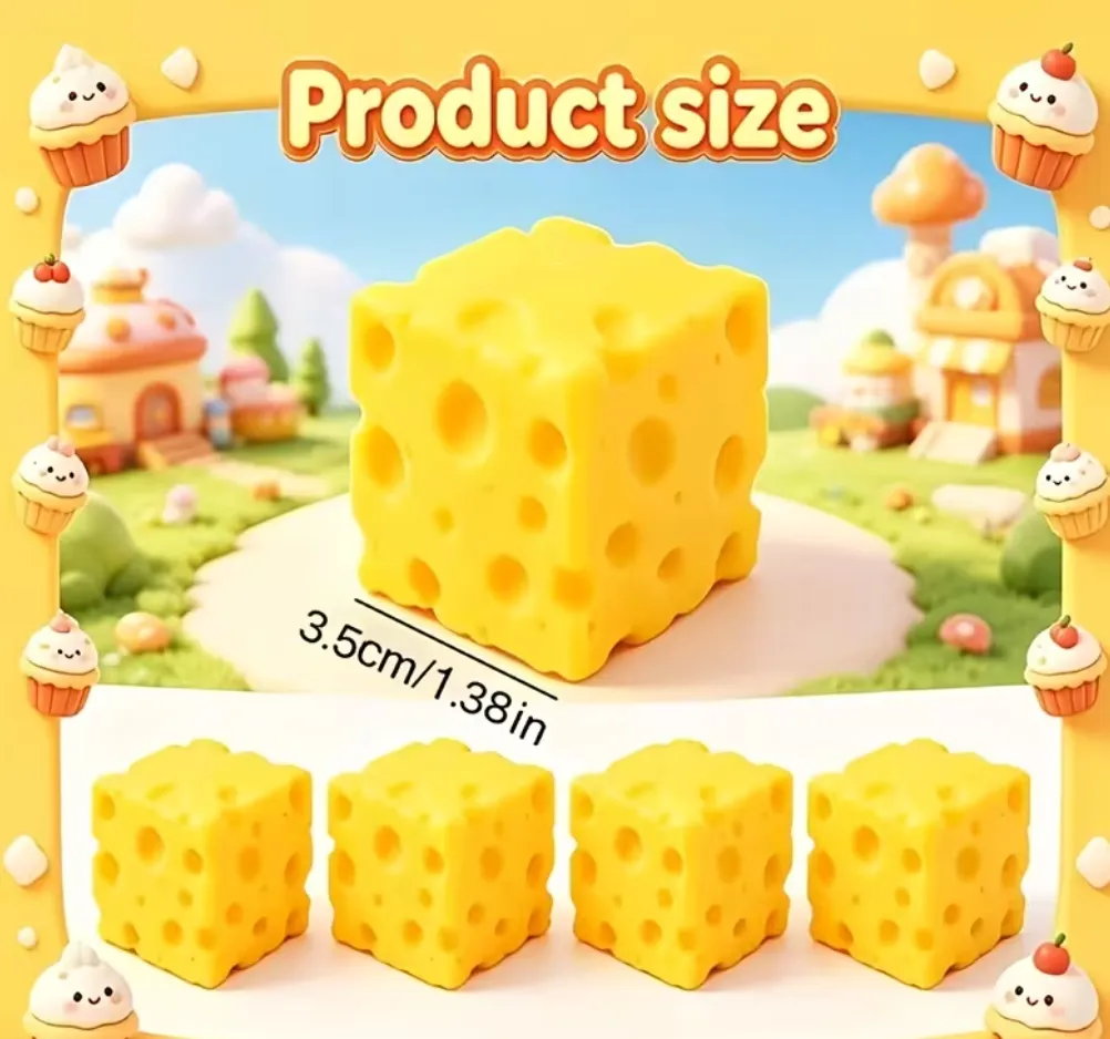 Juguete Antiestrés Squishy Queso - Imagen 2