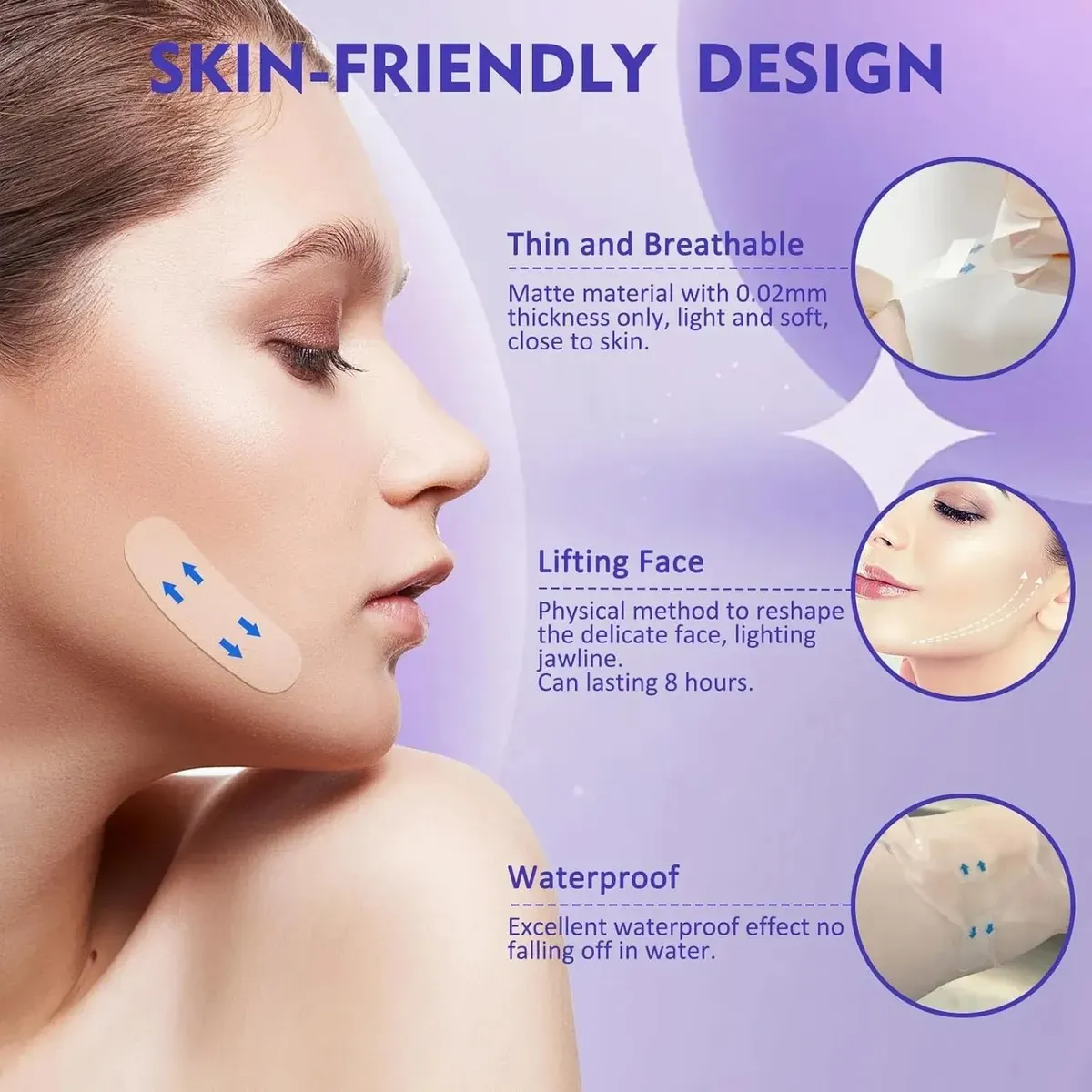 Parches Invisibles Para Lifting Facial x200 - Imagen 2