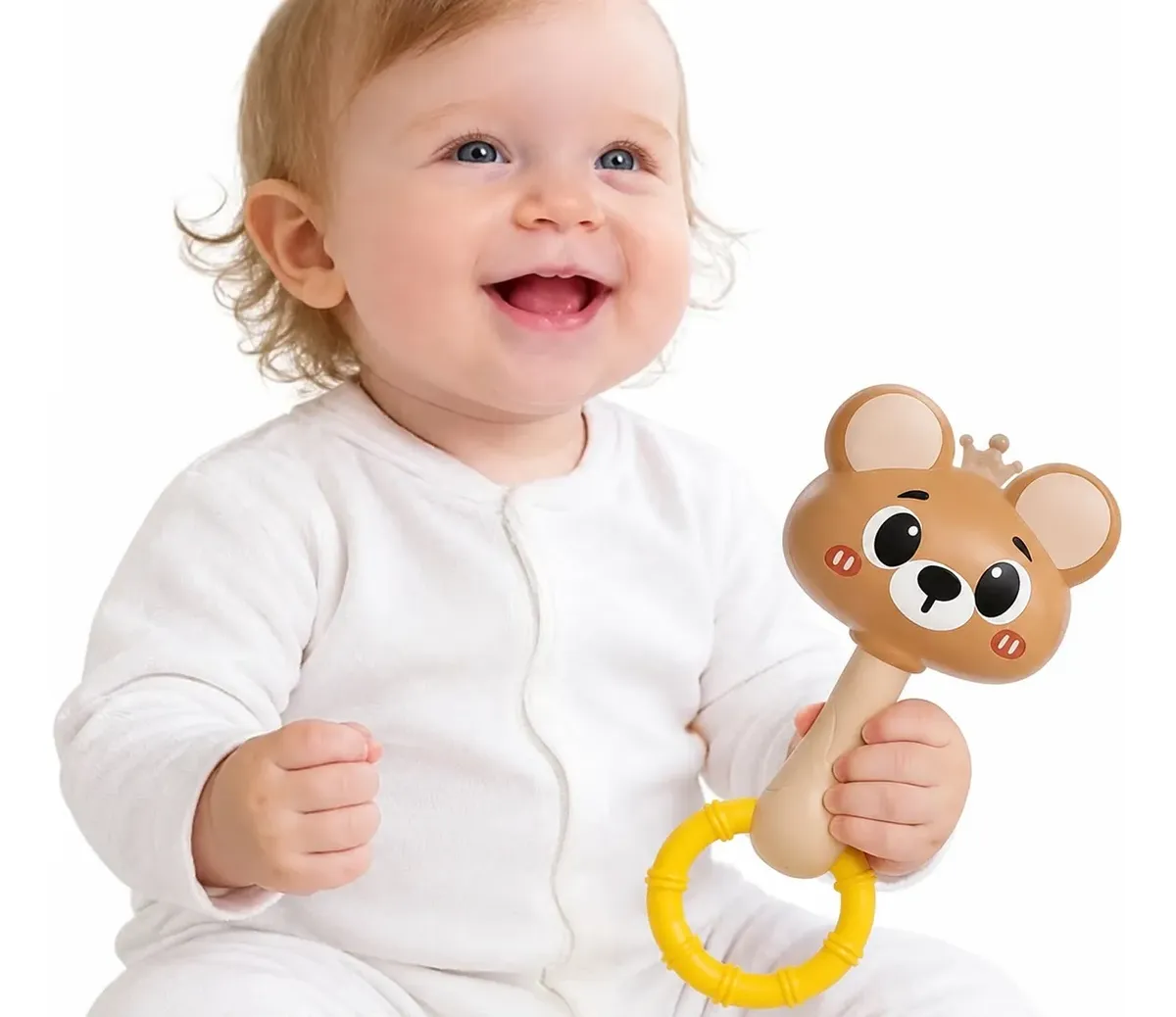 Sonajero Sensorial Para Bebe Oso - Imagen 2