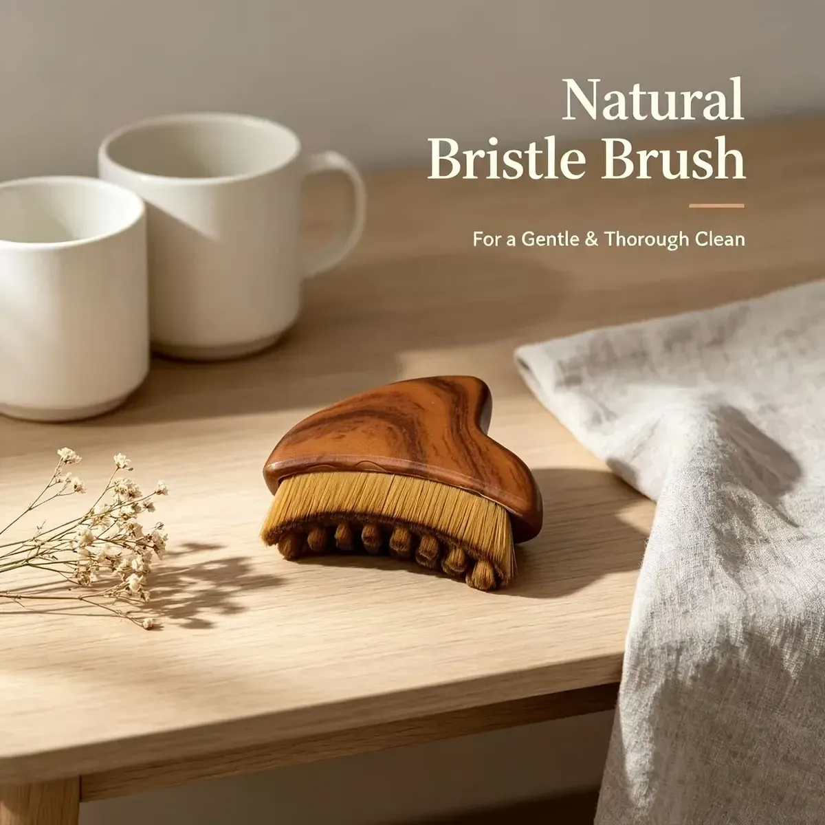 Cepillo Facial Masajeador Gua Sha de Madera - Imagen 4