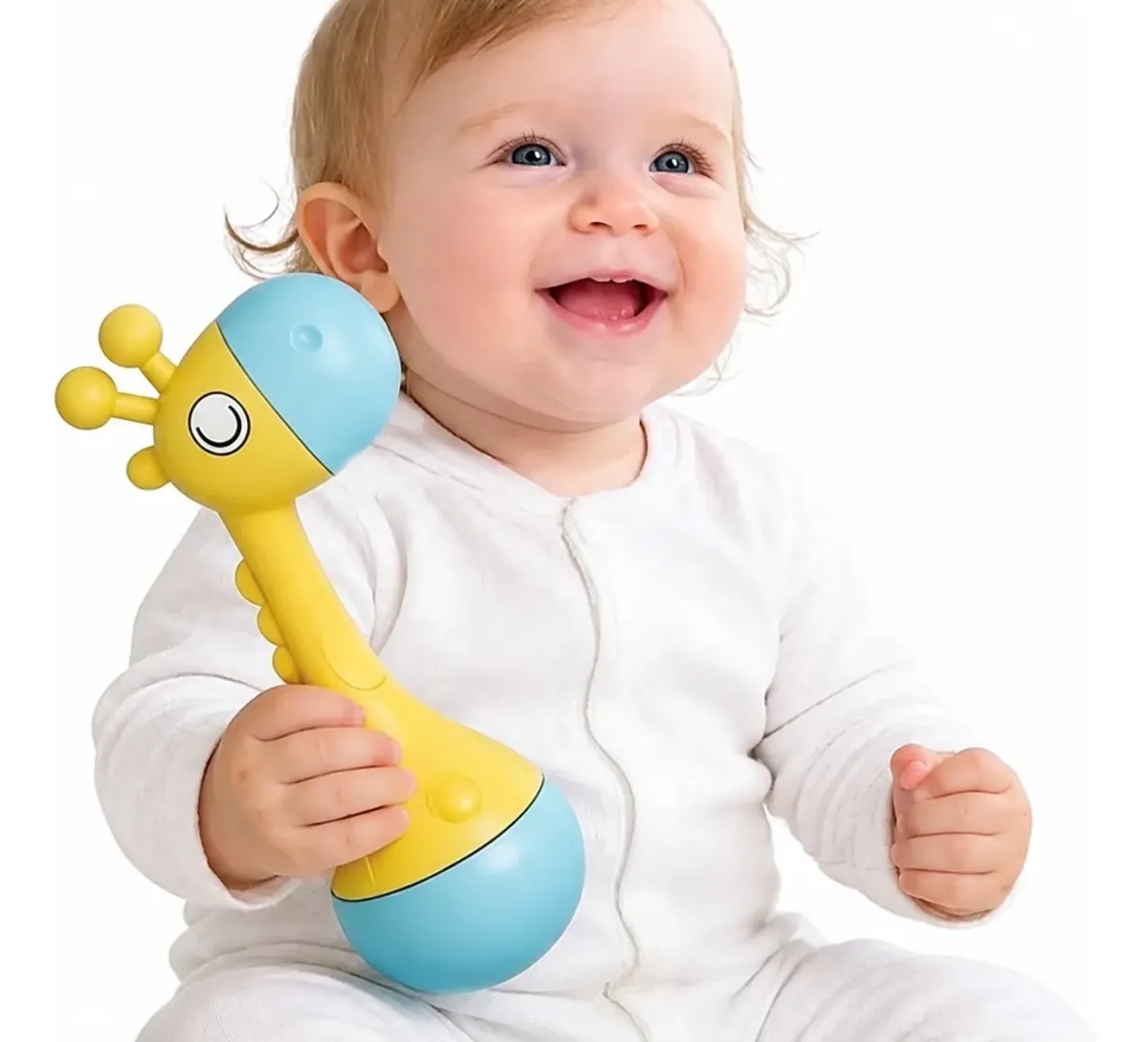 Sonajero Sensorial Para Bebe Jirafa - Imagen 2