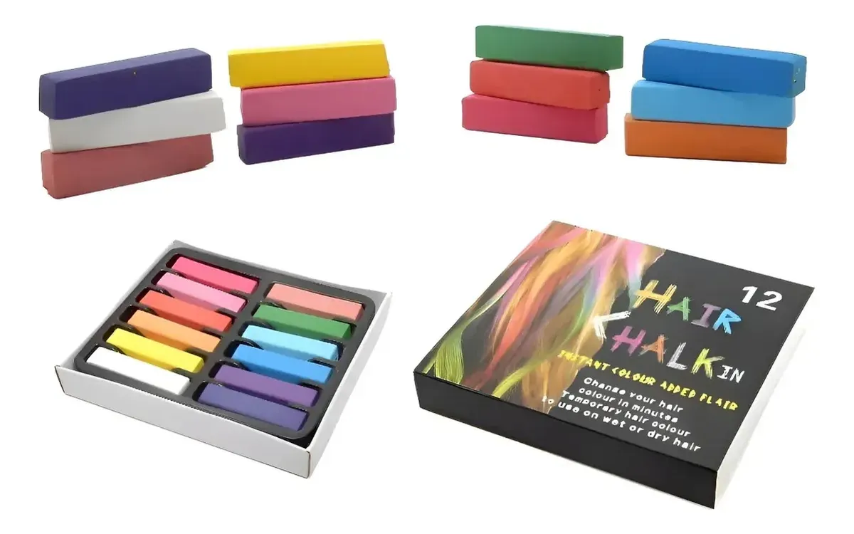 Set de Tizas Temporales para Cabello x12 - Imagen 2