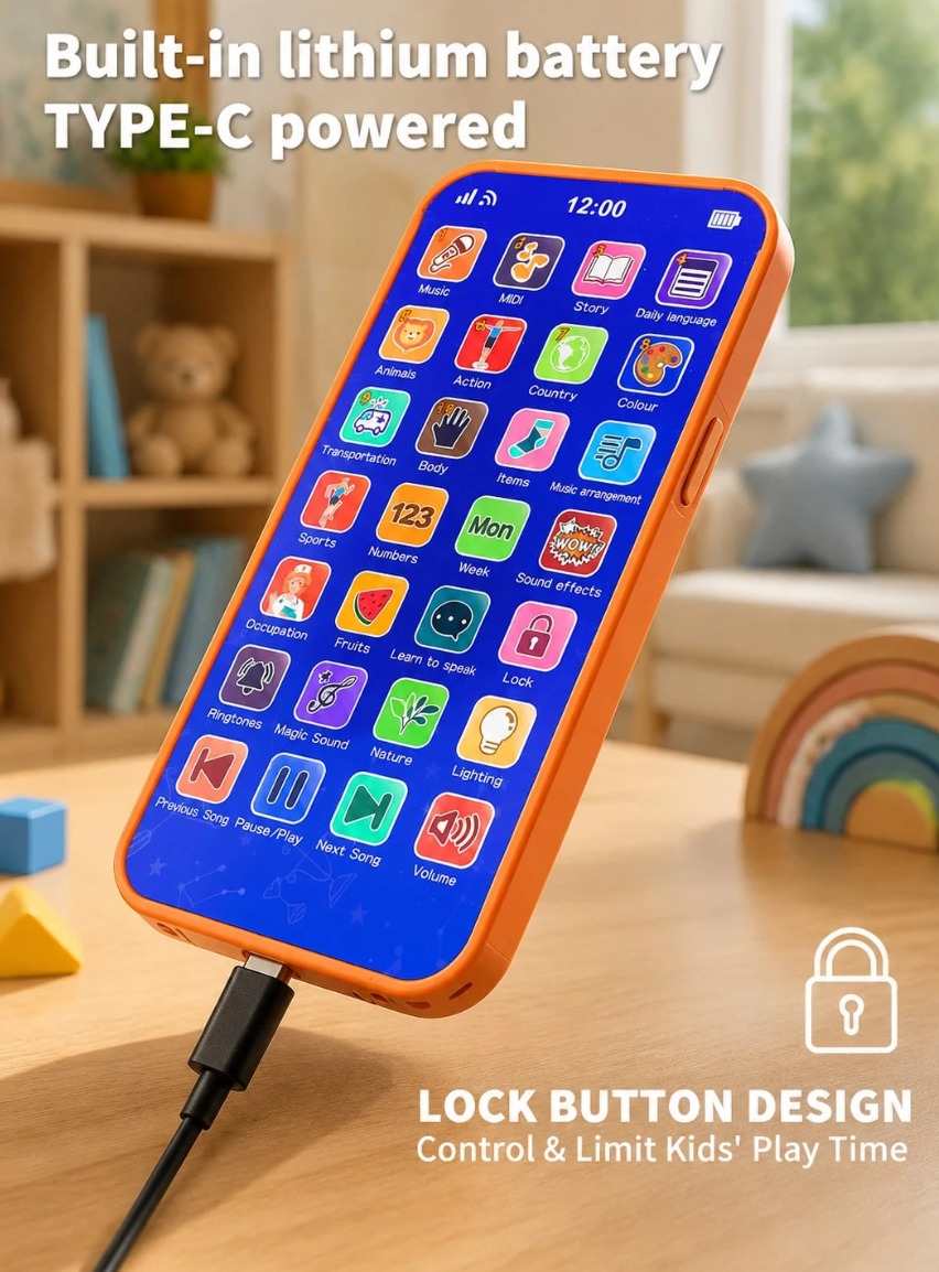 Juguete Teléfono Multifuncional con Música para Niños - Imagen 4