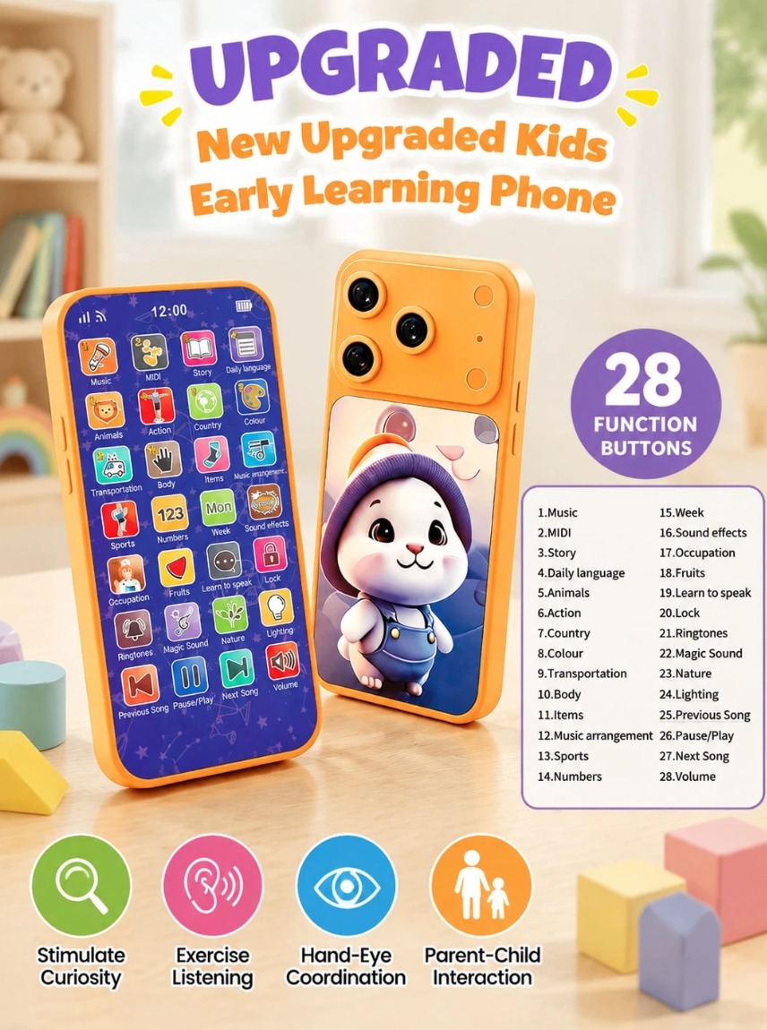 Juguete Teléfono Multifuncional con Música para Niños - Imagen 3