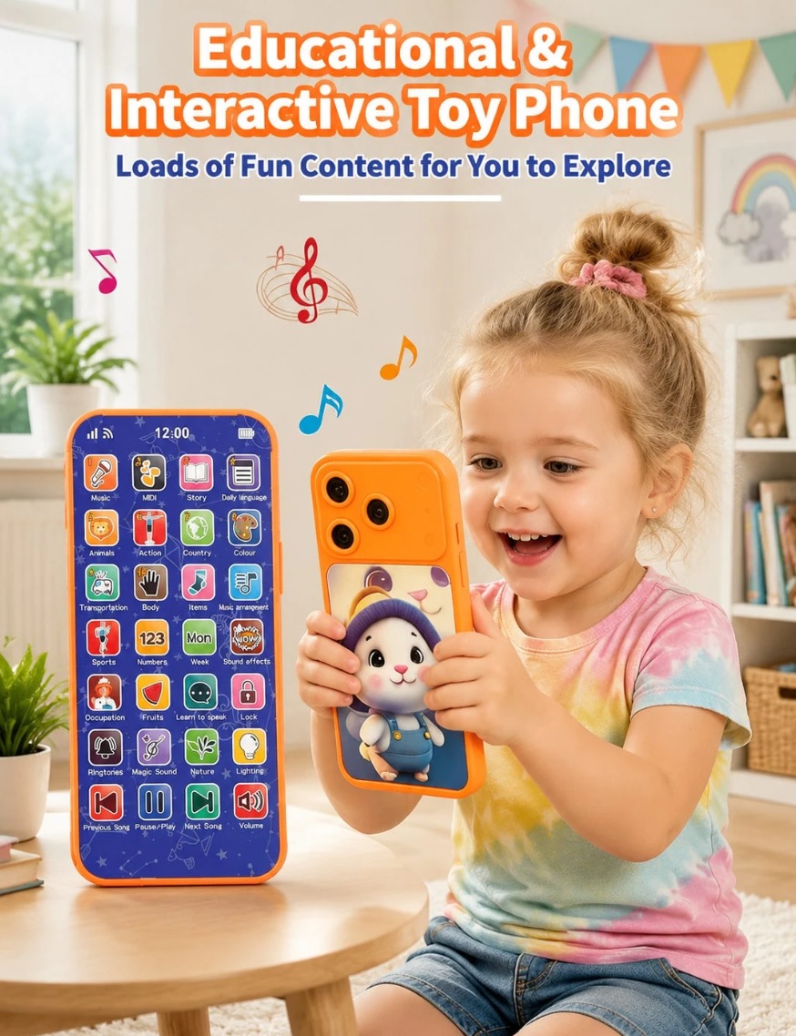 Juguete Teléfono Multifuncional con Música para Niños - Imagen 2