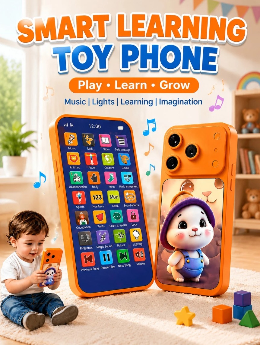 Juguete Teléfono Multifuncional con Música para Niños