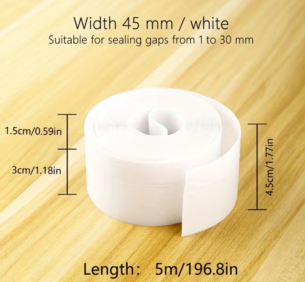 Burlete Adhesivo Impermeable Para Puertas y Ventanas 5 mts - Imagen 3