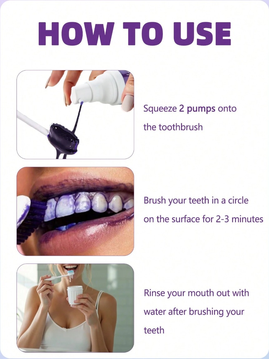 Pasta Púrpura para Blanqueamiento Dental 30 ml - Imagen 4